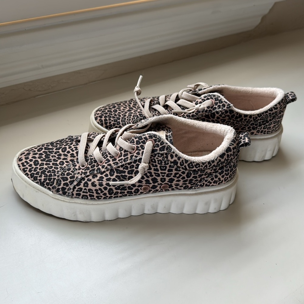 Leopard Print Platform Sneakers - image 3